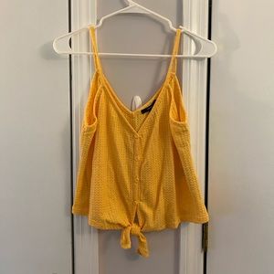 Forever 21 Large Yellow Cropped Tank Top